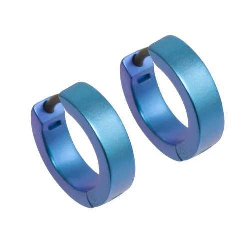 Flat Cuff Full Kingfisher Blue Hoop Earrings